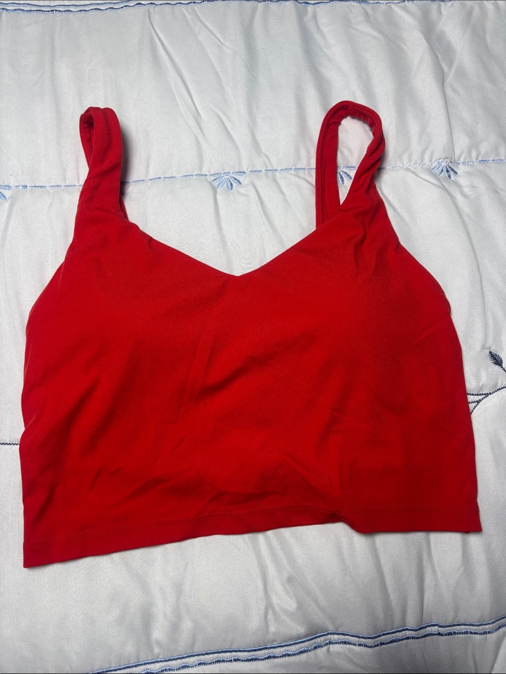 Red Women's Crop Tank Top